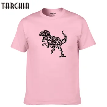 TARCHIA 2021 Noua Moda pentru Bărbați T-Shirt cu Maneci Scurte din Bumbac Tricou Stil de Vara Moda Barbati Tricouri Baiat Topuri Dinozaur Silueta