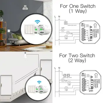 3 Gasca WiFi Inteligent Comutator de Lumină Modulul de Voce Wireless Remote Control Mini Comuta Modul de Viață Inteligentă App Funcționează pentru Google Acasa