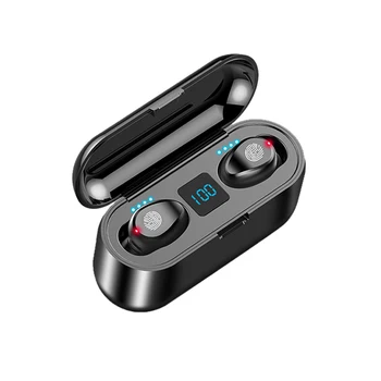F9 Căști fără Fir Bluetooth 5.0 TWS Cască Mini HIFI In-ear Sport Funcționare Căști Cu 2000mAh Banca de Putere Pentru Telefonul