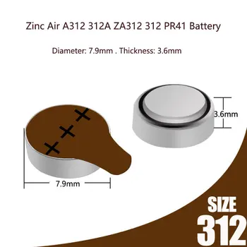 30 BUC Rayovac VÂRF de Înaltă Performanță auditiv Baterii Zinc Aer 312/A312/E312/S12 PR41 Baterie Pentru BTE Auditive Ureche de Îngrijire