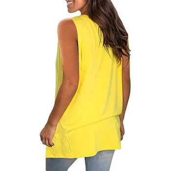Culoare solidă Vrac fără Mâneci V-neck T-shirt Doamnelor Topuri Femei Vesta Rezervoare de Moda Streetwear Leisrue tricouri Femei Top Camisas