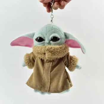 15cm de Pluș Mandalorian Copilul Yoda Breloc Star Wars Figura Drăguț Yoda Silicon Cheie Lanț Desene animate Sac Masina Brelocuri