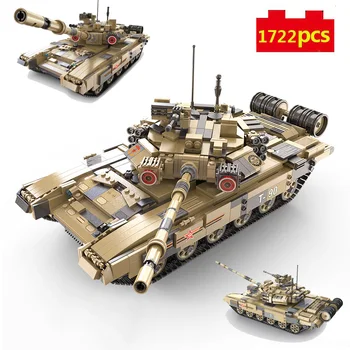 Militar Serie Război Mondial Armatei rusești T-90 tancuri de luptă soldat Cifre DIY Model de Blocuri Caramizi Jucarii si Cadouri