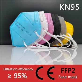 10-100buc FFP2 Multicolor Adult CE KN95 MASCA 5 Straturi Roz Gura Masca Praf Filtru de 95% Non-Țesute Respirator Mascarillas