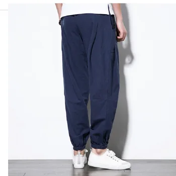Lenjerie Pantaloni Barbati Casual Pantaloni Talie Elastic Tradițională Chineză Pantaloni Hip Hop Les pantalons homme