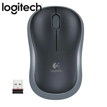 Original Logitech M186 2.4 G Wireless Optical Mouse Ergonomic Wireless USB 1000 DPI Soareci Actualizat Din M185 Cu cutie de vânzare cu Amănuntul