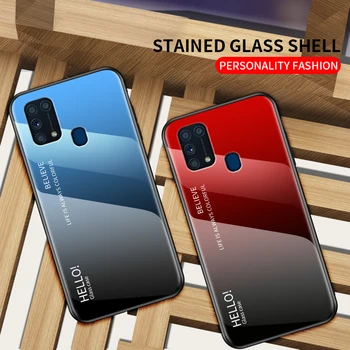 Sticla de Caz pentru Samsung Galaxy M31 S20 Ultra A41 A70e S10 Lite A51 A71 A81 A91 Nota 10 Lite Coajă de Sticlă Telefon Acoperi Caz