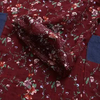 Primăvara Femei Maneca Lunga Bluza Florale Imprimate ZANZEA Blusas de sex Feminin Retro O de Gât Tricou Camasa Plus Dimensiune Epocă Tunica Topuri