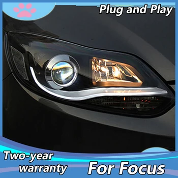 Masina de Styling pentru perioada 2012-Ford Focus LED Faruri Noi Focus3 DRL Lentilă Fascicul Dublu H7 HID Xenon bi xenon obiectiv
