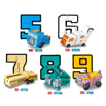 10BUC Transformare Număr Robot de Jucărie Blocuri de Deformare Buzunar Morphers de Învățământ figurina Jucarie pentru Copii