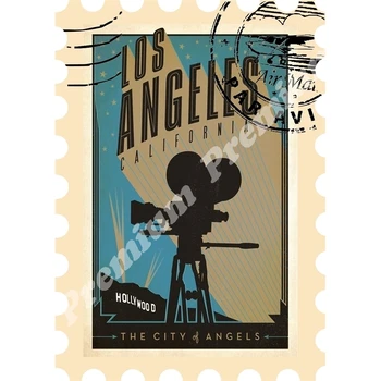 Los Angeles suvenir magnet de epocă turistice poster