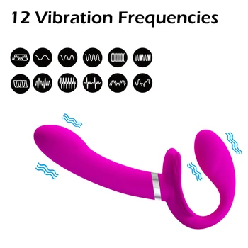 Fara bretele Curea-pe Penis artificial Vibratoare Jucarii Sexuale Pentru Femei la două Capete Gspot Stimulator Vibrator Pentru Lesbiene se Masturbeaza Adult Sex Toy