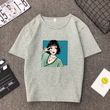 NEEDBO tricou Femei de Imprimare Sexy Desene animate Casual, O-Gat Maneci Scurte T Shirt pentru Femei de Dimensiuni Mari Tricou Femme Topuri & Tricouri