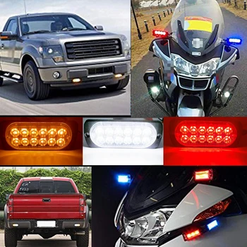 36W 12 LED Strobe de Avertizare Strobe Lumina Intermitent Defalcare Lumina de Urgență Camion Masina Lampă de 12V 24V Trafic de Lumină, Benzi cu Led-uri