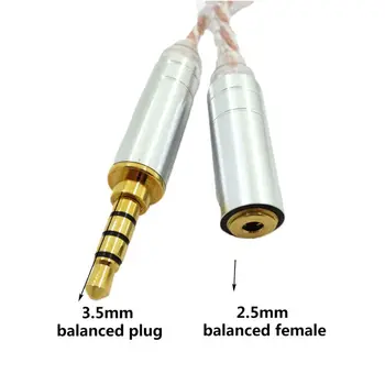 HIFI Echilibru Cablu Audio de sex Masculin 2.5 mm la 3.5 mm 4.4 mm de sex Feminin Căști Cablu de Conversie Linie Adaptor X6HB