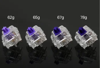 Zealio Switch-uri Tactile tastatură mecanică întrerupător 62g 67 g 78g violet comutator