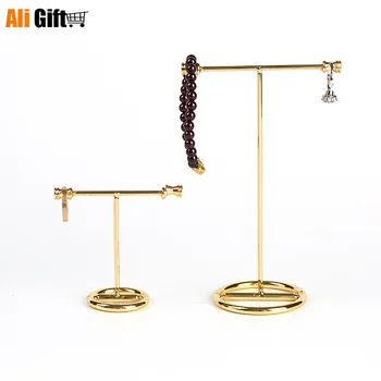 Creatie Bijuterii de Aur Stand Display Stand în formă de T Stand de Bijuterii Cercei Bratara Cuier Cercei de Depozitare Ornamente Metalice