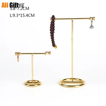 Creatie Bijuterii de Aur Stand Display Stand în formă de T Stand de Bijuterii Cercei Bratara Cuier Cercei de Depozitare Ornamente Metalice