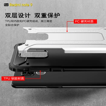 Pentru Xiaomi Redmi Nota 9 Caz Acoperire Anti-knock Bara Rugged Armor Greu Capacul din Spate Redmi Note9 Nota 9 Telefon Caz Pentru Redmi Nota 9