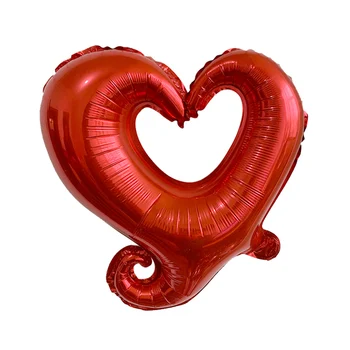 50pcs/lot 18inch Cârlig în Formă de Inimă, Baloane Heliu, Baloane Nunta Ziua Îndrăgostiților Consumabile Petrecerea de Ziua Decor Inima Folie