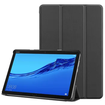 Pentru Huawei MediaPad M5 Lite 10 M5Lite 10.0 BAH2-W19 10.1 Comprimat Caz Custer 3 Ori Folio Stand Suport Flip din Piele Acoperi
