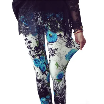 VIIANLES Vânzare Fierbinte 2020 Imprimare de Flori Colanti Leggins Plus Dimensiune Legins Chitara Carouri Subțire Pantaloni pentru Femei de Moda Aptitud Pantaloni