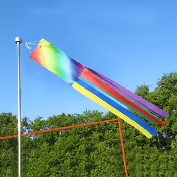 1m Curcubeu Ciorap de Vânt Steagul Vane Acasă Aviației Agățat Decoratiuni de Monitorizare Indicator de Măsurare Toate Vreme Grădină Moriști