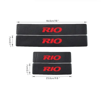 4buc 4D Fibra de Carbon Autocolante Pentru KIA RIO 3 Accesorii Auto Pragului de Ușă Protector Ușa Pas Placă de Interior Accesorii Auto