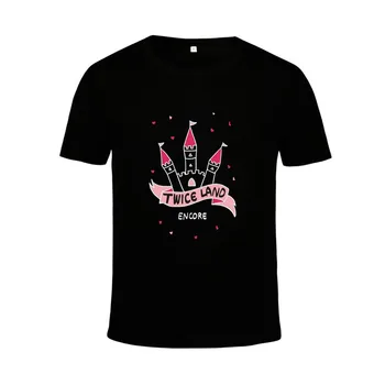 KPOP Moda coreeană de DOUĂ ori TWICELAND DESCHIDEREA Albumul Concert de Bumbac Tricou K-POP-Tricouri T-shirt Streetwear Tricouri Picături