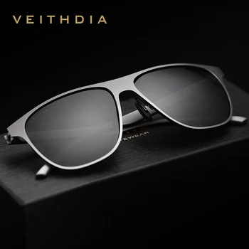VEITHDIA Designer de Brand din Oțel Inoxidabil TR90 Bărbați ochelari de Soare Polarizat Lentile UV400 Ochelari de Soare Pentru Barbati gafas de sol V3920