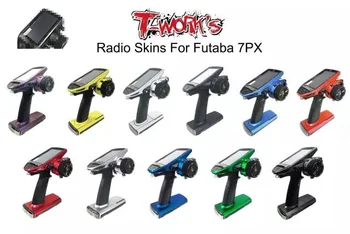 T-MUNCA Futaba 7PX Radio Piele Autocolant Oglinda Crom Radio 3D Culori Grafit Autocolant pentru futaba 7PX/7PXR Cadou ecran protector