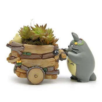 1 Buc Kawaii Desene animate Suculente de Plantat Iarbă Rășină Meserii Creative Drăguț pisica Ghiveci Decoratiuni Acasă Vaza Macetas Vase