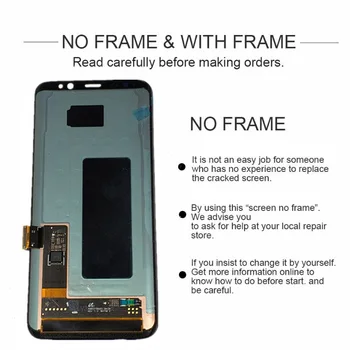 Testat Super AMOLED LCD Pentru Samsung S8 Display G950F G950U G950 Ecran Tactil de Asamblare 5.8