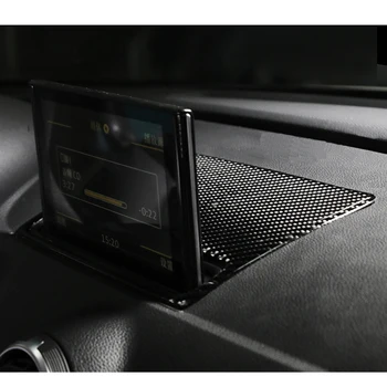 Real Carbon de Navigație Auto Stereo Ecran LCD Cover Garnitura se potrivesc Pentru Audi A3 S3 RS3-2016