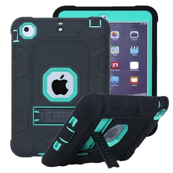 Copil în condiții de Siguranță Armura Caz pentru Apple iPad Mini 2 3 1 Lux Silicon Greu PC-ul Kickstand la Șocuri Cover pentru iPad Mini 123 Caz+Film+Pen