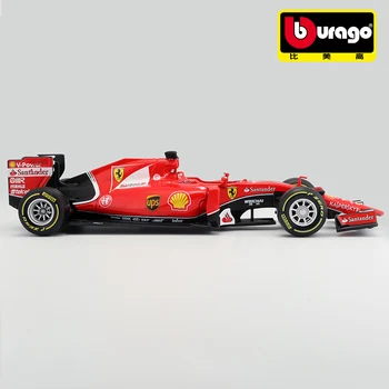 Bburago Scara 1:24 Ferrari SF15-T F1 Masina de Formula 7# Aliaj Vehicul de Lux Masini de turnat sub presiune Model de Colectare de Jucării Cadou