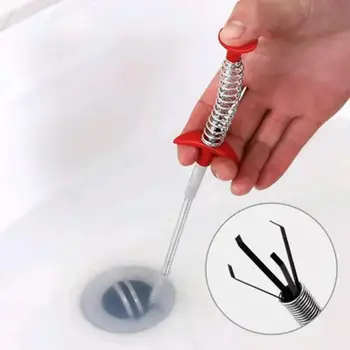 1buc patru-maxilar selector de canalizare gunoaie flexibil mână prindeți conducta de dragă