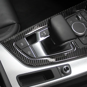 Fibra De Carbon De Control Auto Gear Shift Panou Decorativ De Acoperire Cadru Trim Accesorii Auto Pentru Audi A4 A5 B9 S5 2017-19 Auto-Styling