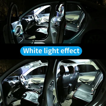 13pcs Luminos Interior Auto Becuri cu LED-uri Albe, Canbus, Kit Pentru Volkswagen VW Jetta 6 MK6 VI Hartă Dom Lampă Oglindă parasolar