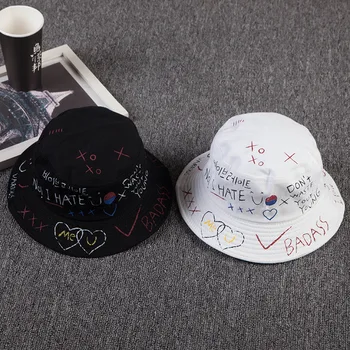 Unisex Harajuku Găleată Pălărie de Pescuit în aer liber Hip Hop Capac de Vara Barbati Pentru Pescar Pălărie Femei 2018 Os Nou Feminino