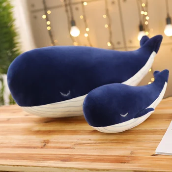 1 buc 25cm Super Mare Balenă Albastră Jucărie de Pluș Mare Animal Moale Balena Jucărie Perne Umplute de Animale pentru Copii Copii, Fete, Cadou de Crăciun