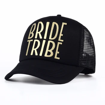 MIREASA TRIB de Aur Print Mesh Femei Nunta Șapcă de Baseball Hat Party Marca Burlac Echipa de Club Snapback Capace de Vară pe Plajă Casquette