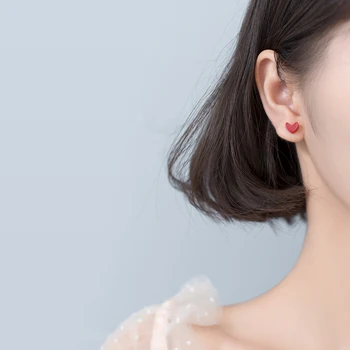 Colusiwei 2020 Nou Stud Cercei Anti Alergice Roșu Piatra Turcoaz De Pin Ureche Femei Argint 925 De Sex Feminin Coreeană Bijuterii