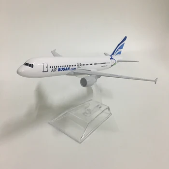 JASON TUTU Aeronave Model de 16cm Metal turnat sub presiune Busan, Coreea de companiile Aeriene Airbus A320 Macheta Avion Model de Jucării pentru Copii