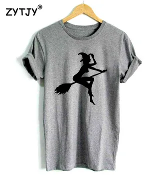 Vrăjitoare sexy Imprimare Tricou Femei din Bumbac Amuzant Tricou Pentru Doamna Fata de Top Tee Hipster Tumblr Picătură Navă HH-190