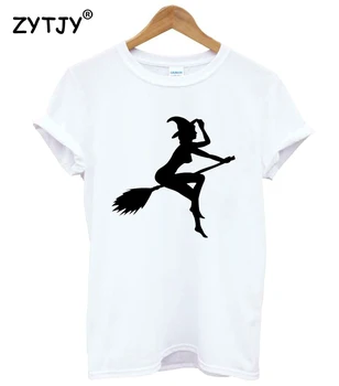 Vrăjitoare sexy Imprimare Tricou Femei din Bumbac Amuzant Tricou Pentru Doamna Fata de Top Tee Hipster Tumblr Picătură Navă HH-190