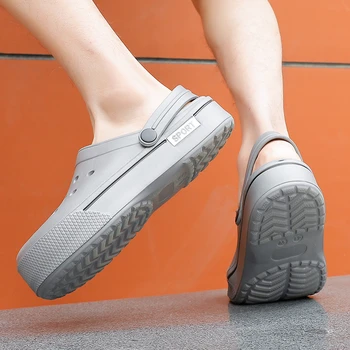 14 Găuri Talpă Groasă Unisex, Saboti Aluneca Pe Respirabil Rece Papuci De Plajă De Vară De Moda Sandale Plate Bărbați Femei Slide-Uri Jeleu Pantofi