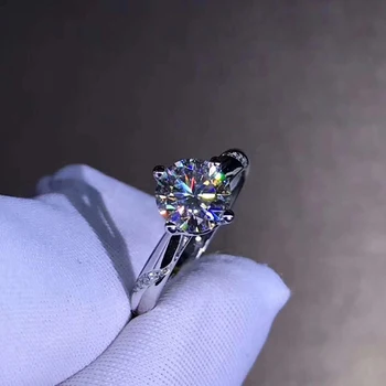 14K Aur Alb 1ct 2ct 3ct Moissanite de Lux Inel cu Diamant bijuterii de Nunta Petrecere de Logodna Inel cu Diamant
