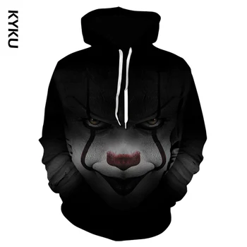 Clovn Stephen King 3D print mens hoodies de Groază joker Hoody Tricou Sport Trening barbati