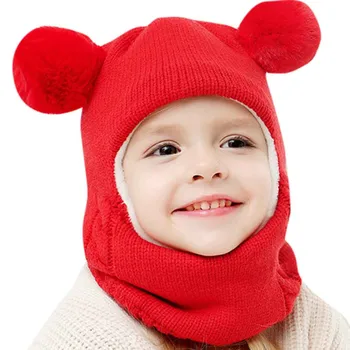 Copil Pălărie De Iarnă Eșarfă Mănușă De Box Set, Unisex Infant Toddler Copii Pălărie Eșarfă